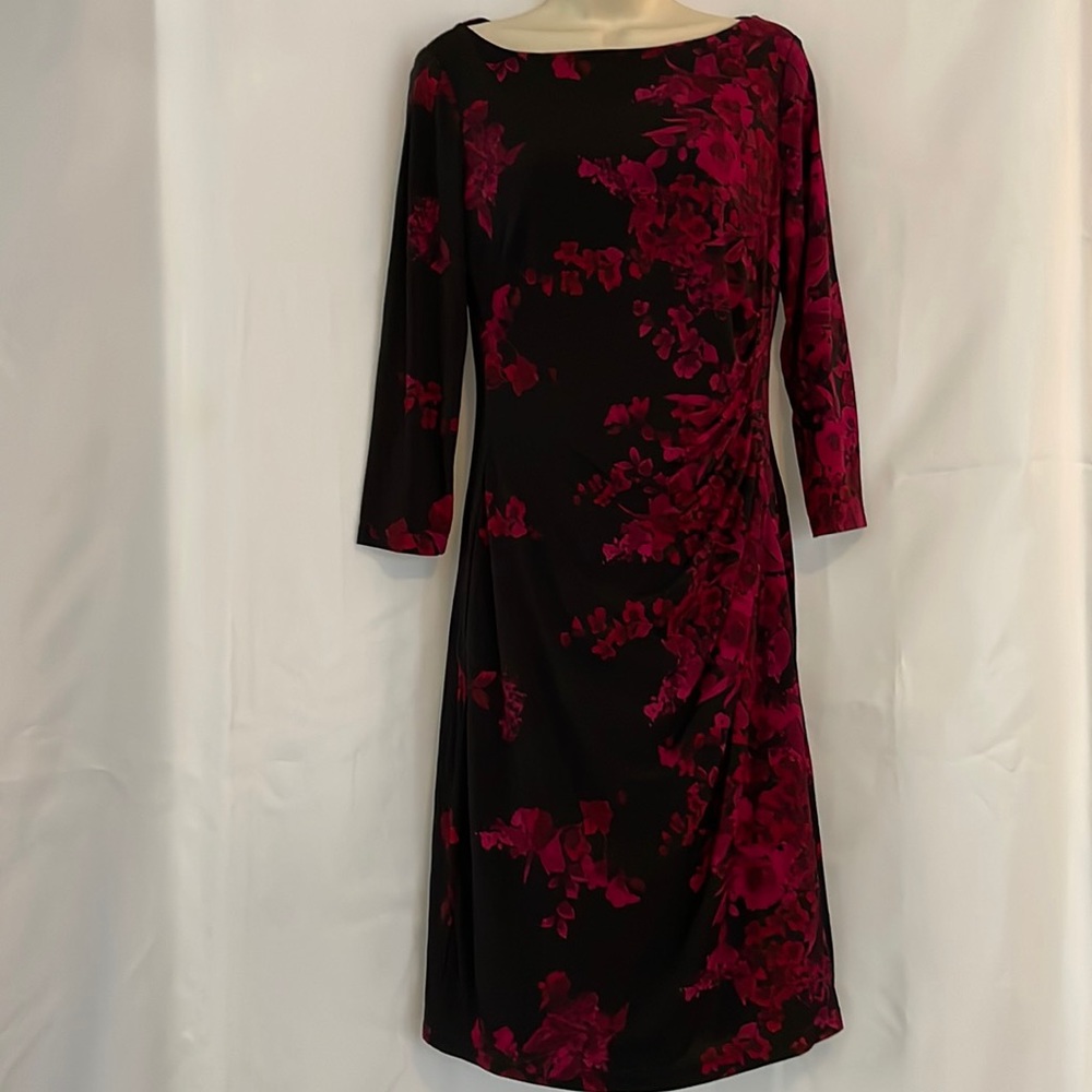 Lauren Ralph Lauren Sunburst Long Sleeve Dress